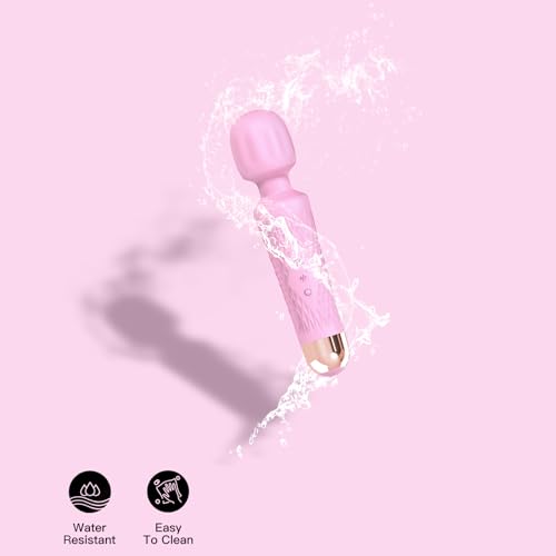 Niclove The Original 3-in-1 Personal Massager - Cordless, 2 hrs Continuous Vibration - Quiet & Waterproof - Vibrating Wand for Neck, Back Pain, Tension Relief & Muscle Soreness (Pink) - Thumbnail 5