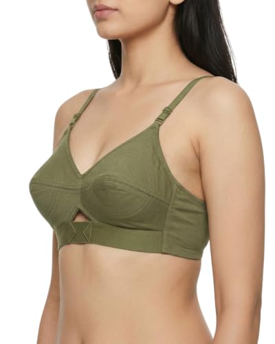 Image of Brida Kavya Xtra Soft Cotton Round Stitch Bra for Women | Full Coverage | Non-Padded | Wireless | Double Layer Support | Heavy Bust | Combo Pack | Colours May Vary