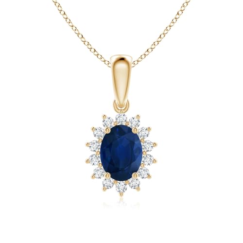 Angara Natural Blue Sapphire Pendant for...