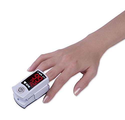 Image of Rossmax SB100 Fingertip Pulse Oximeter With Pulse Rate Strength Indicator, Sp02 and Pulse Rate Black-Red (Black)