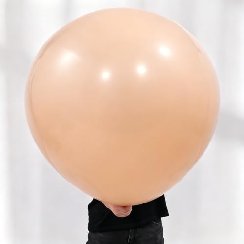 Image of KALOR Beige Giant 36 Inch 9pcs Large Latex Balloons