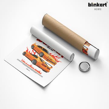 Image of BLINKART Toyota SupraCar Posters Sticker Gift Items for Boys Room Wall Decor || Comes with Double-Sided Tape|| Decoration Bedroom Living Room Office Studio Decor | 12x18 In (A3) - CAR-293