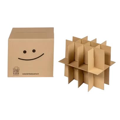 LA TRIBU DU CARTON Carton pour 24 verres, Brun