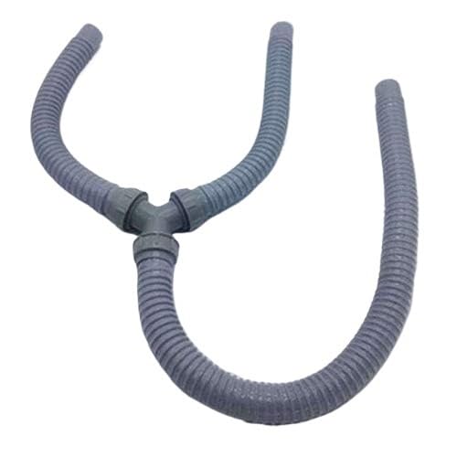 Tubo Di Scarico Estensibile, Tubo Di Scarico A Tre Vie for Doppio Lavello Tubo Di Scarico for Fognatura Tipo Y for Lavatrice Lavello Da Cucina Tee Tubo In Silicone Accessori for Il Bagno (Colore: Grig