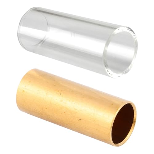 ULDIGI 2pcs Glass Guitar Slides Finger Slider for Electric Acoustic Guitars Comfortable Fit Durable Build String-friendly Finish Accessories