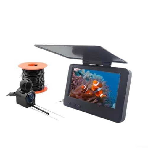Fish Finder Camera, HD pesca subacquea con parasole, monitor per pesca all'aperto con manuale in inglese, kit portatile per la pesca sul ghiaccio (20)