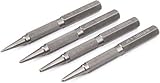 HORUSDY 4-Piece Durable Nail Setter Punch & Center Punch Set, Hardened Cr-V Steel with Non-Slip Knurled Grip, Includes 3 Nail Setters (1/32