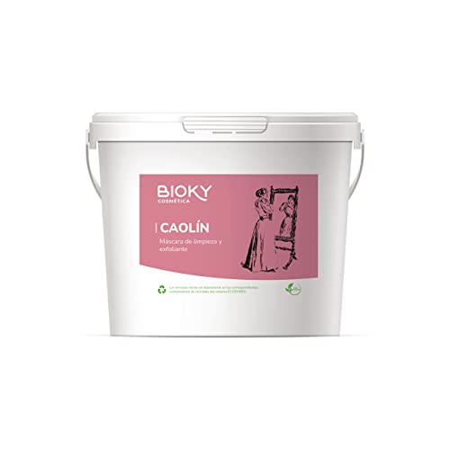 Caolín - Mascarilla Facial de Arcilla Blanca 100% Natural & Ecológica - 1KG - Más de 50 Usos - Cosmética Natural - Desintoxica la Piel y Exfolia con Suavidad - Orgánica