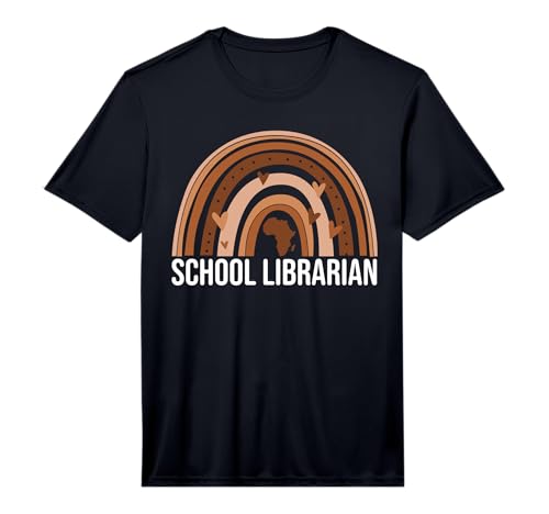 School Librarian Afro African American Black History Month Performance T-Shirt
