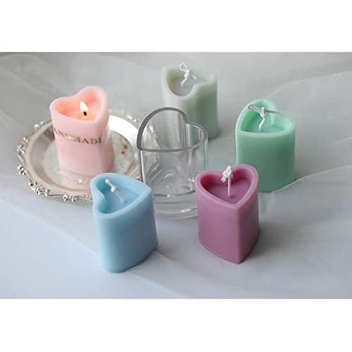 JIUYECAO DIY handgefertigte Kerzenform, multifunktionale DIY-Liebesherz-Kerzenform, transparent, Acryl, Aromatherapie… – Bild 8