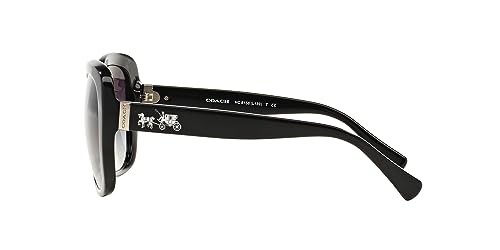 Coach Women's HC8158 Square Sunglasses, Black/Grey Gradient, 58 mm - Image 5