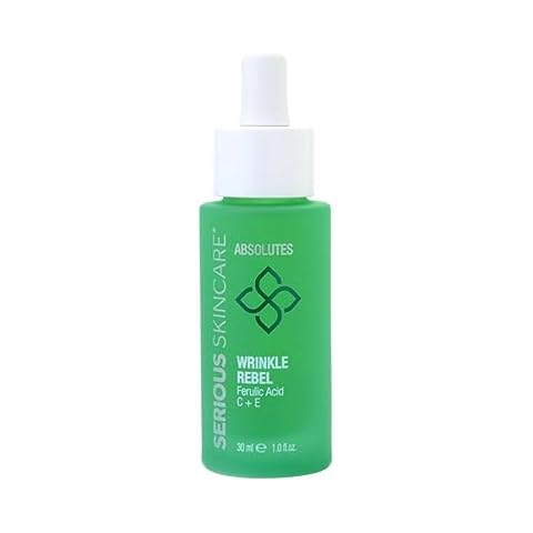 Serious Skincare - Wrinkle Rebel Anti-Aging Facial Serum with Vitamin C, E and Bakuchiol Extract - For Fine Lines, Wrinkles and Dark Spots - Even Skin Tone - Brighter Complexion - 1 Fl. Oz. Cover