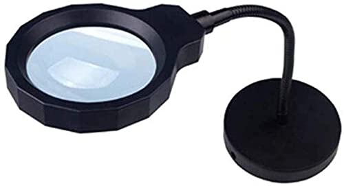 Magnifier multifonctionnel 5X avec lumière à 6 éclairages HJZZQH pour lecture