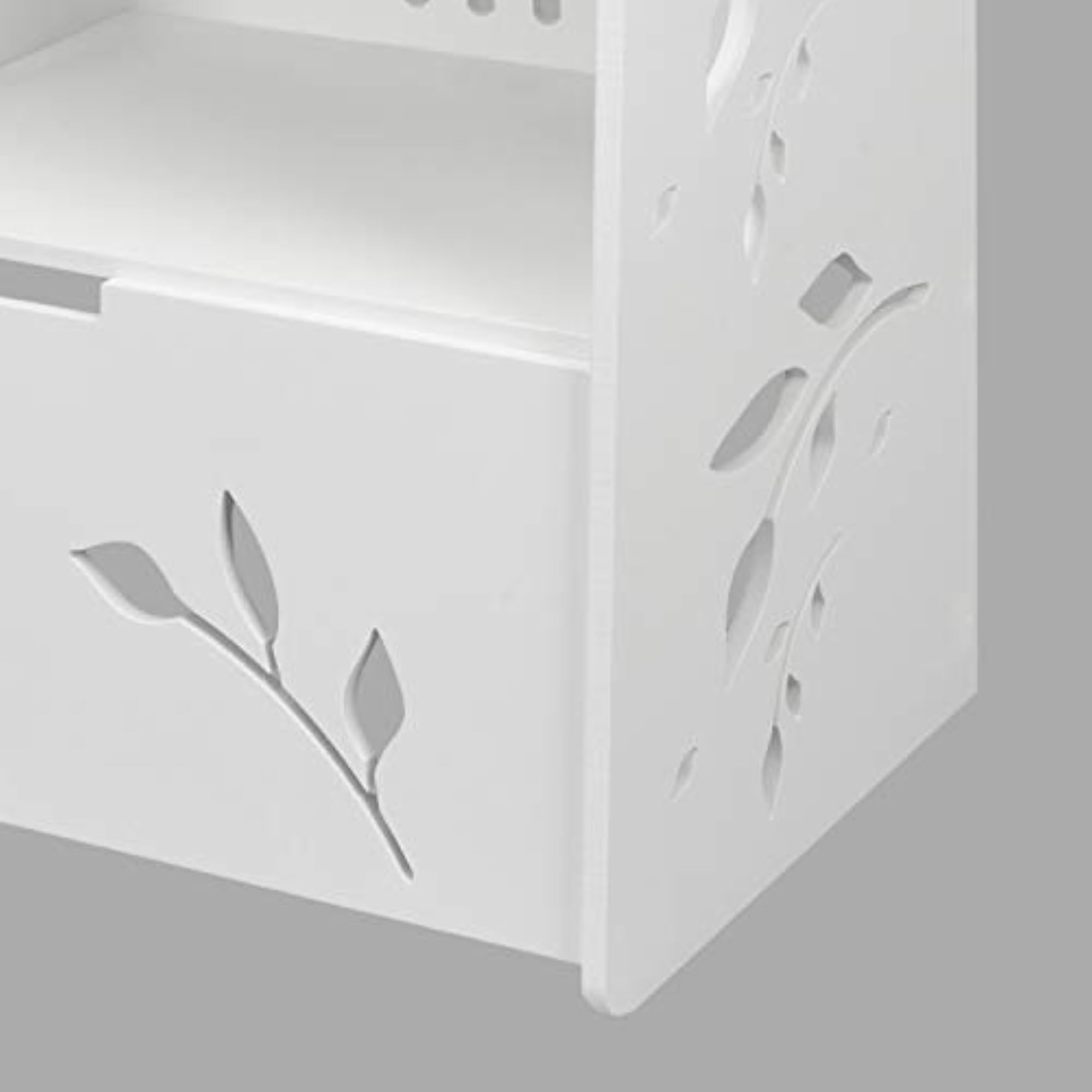 Engineered Wood Decorative Bedside Table with Door