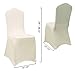 WELMATCH Ivory Stretch Spandex Chair Covers Wedding Universal - 10 Pcs Banquet Wedding Party Dining Decoration Scuba Elastic Chair Cover (Ivory, 10)