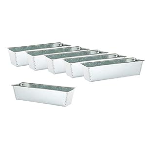 Plantenbak inzetstuk voor europallets – 6 stuks / zink in zilver – bloembak balkonbak plantenbak
