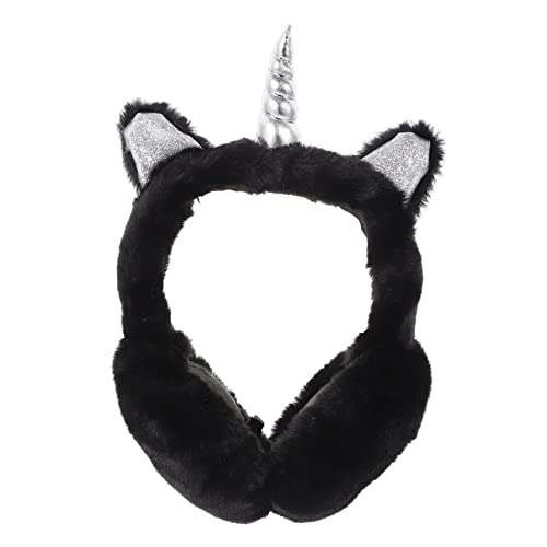 FOMIYES Unicorn Horn Plush Earmuffs Adjustable Fall Ear Warmers Comfortable Ear Covers for Winter Design for Adults present for Holidays and Parties