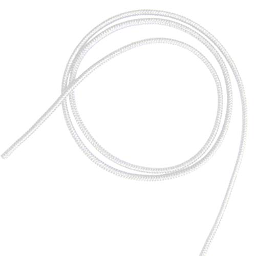 Amazinggirl Goma Elastica Costura, Cordon Elastico 1,2-1,8 mm - Cinta Elastico Redonda Cuerda, elástica para Costura y Manualidades, Blanco 10M