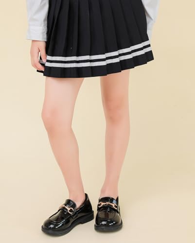 DADAWEN Toddler Little Kid Girls Loafers Slip On Flats Casual Boat Shoes Round Toe Wedding Church School Uniform Dress Shoes3