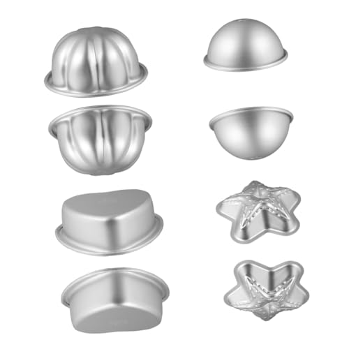 Tofficu Juego De 4 Conjunto Aleación de Aluminio Repostería Chocolates y Pasteles Reutilizables Superficie Lisa