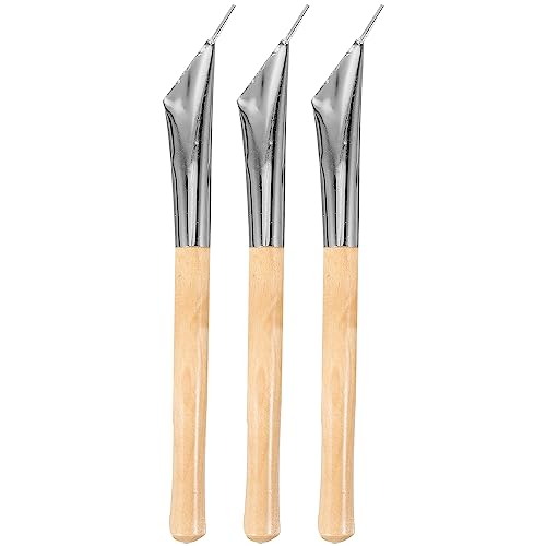 FOMIYES 3Pcs Batik Werkzeug DIY Wachs Carving Werkzeug Edelstahl Keramik Ton Skulptur Wachs Druck Batik Stifte für Malerei Zeichnung auf Stoff Tuch Ton Werkzeug Pack von 3