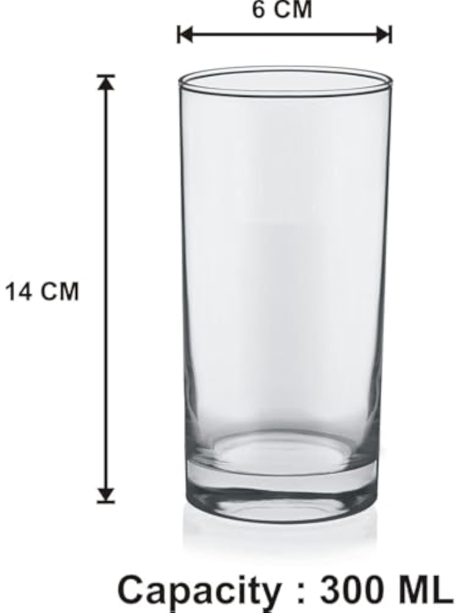 Multipurpose Drinking Glass -L1, Transparent