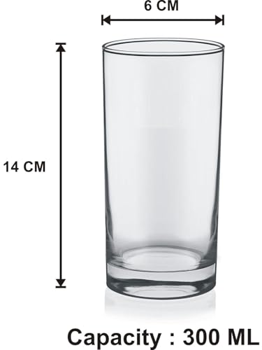 Image of Somil Clear Elegance: Timeless Glass Designs for Every Occasion, 300 ml, Capacity, Pack of 1, Size: 14 X 6 X 6 Cm