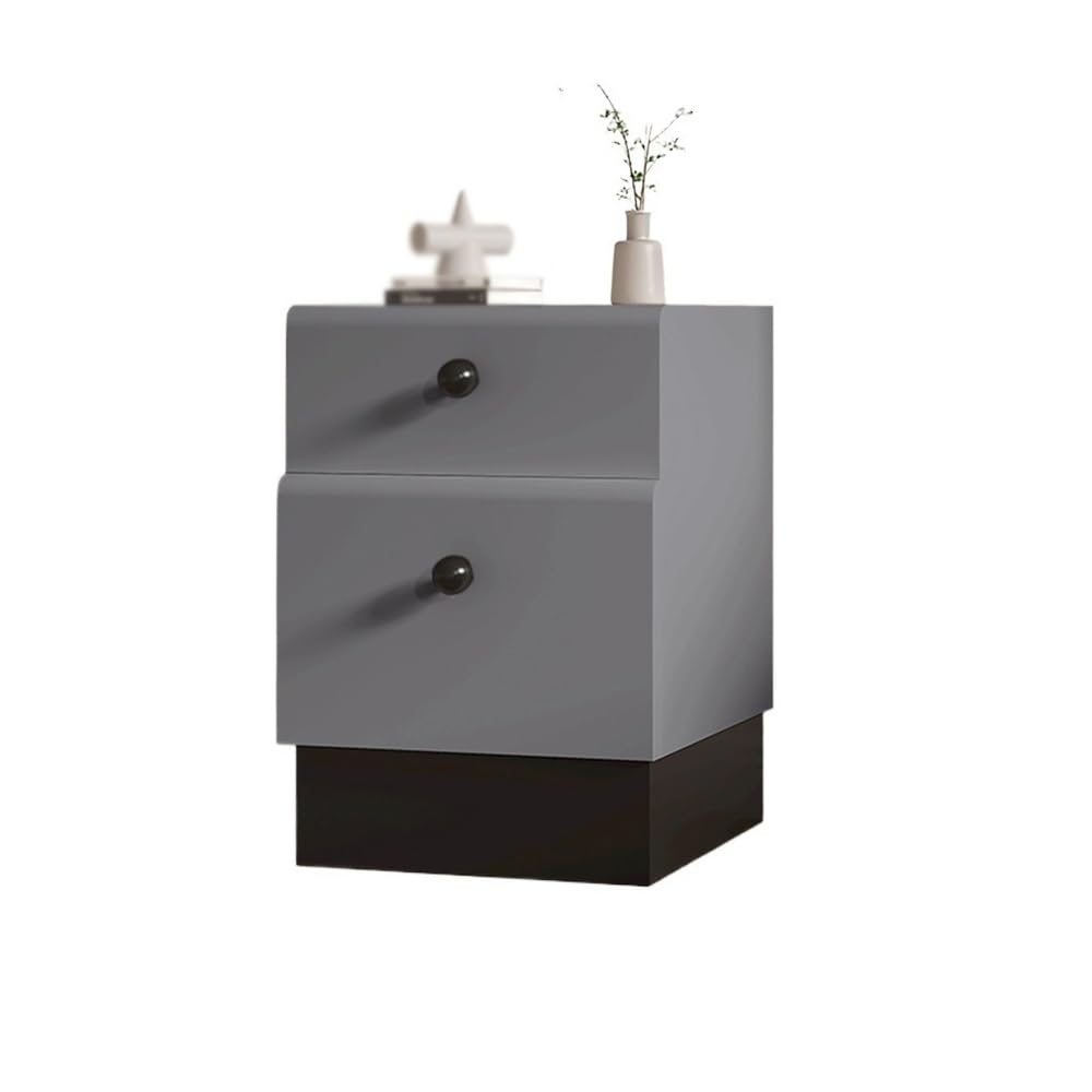 Table d'appoint noire et minimaliste en bois bois de chevet gris élégant