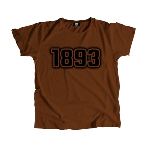 T-shirt 1893 en coton peigné haut de gamme pour homme et femme