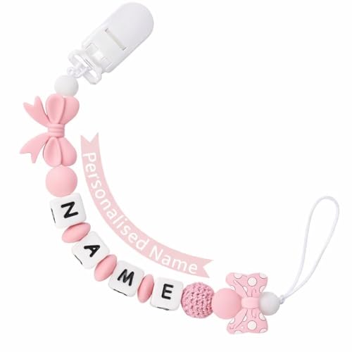 Personalized Name Pacifier Clips Nipples Holder Chain,Custom Baby Name Accessories