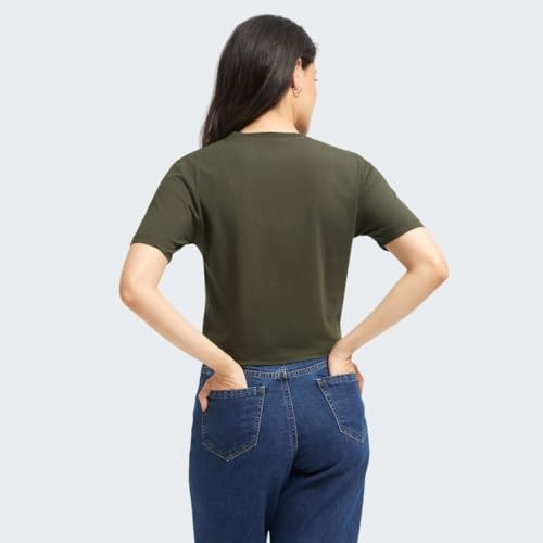 Image of Wellbi Women's Bamboo Crop Top, Soft & Breathable Moisture-Wicking Fabric, Stretchy Eco-Friendly Crop Top for Girls, Lightweight Comfortable Top, Yoga, Gym & Casual Use