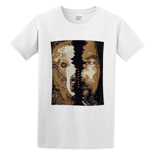 The Revenant Hugh Glass Leonardo Dicaprio Men's White T-Shirt Unisex tee Shirt L