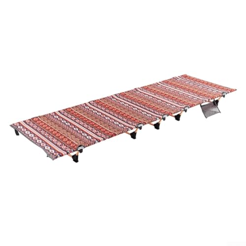 Cuna de camping portátil ultraligera plegable al aire libre, ligera, marco de aluminio 7075, tela Oxford 600D, configuración rápida, diseño compacto para senderismo, mochileros, playa, viajes, rojo y