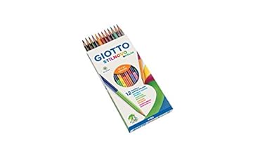 GIOTTO Stilnovo Bicolor - Astuccio da 12 Matite a Pastello Colorate a Doppia Punta, 3.3mm, Bicolor