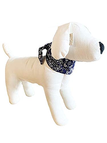 【首輪処】犬用 夏に涼しいクールバンダナ 熱中症予防 おしゃれに暑さ対策！保冷剤つき (XS, ネイビー)（Amazon）