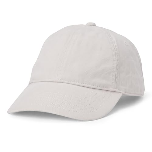 Amazon Essentials Womens Washed Cotton Canvas Baseball Cap with Adjustable Strap Ecru One Size