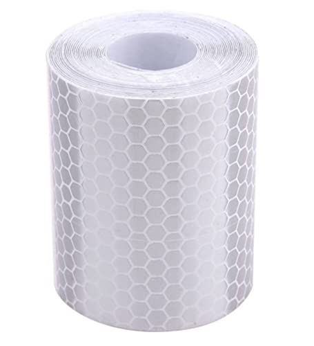 OTOZUM Motocicleta Pegatina Depósito Fluorescencia Amarillo Puro Reflectante Coche Camión Motocicleta Pegatina Señales De Advertencia De Seguridad Rollo De Cinta De Visibilidad 5 Cm * 3 M (Color : 4)