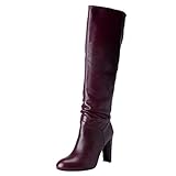 Stuart Weitzman Women's Purple Leather High Heel Boots Shoes US 5 IT 35;