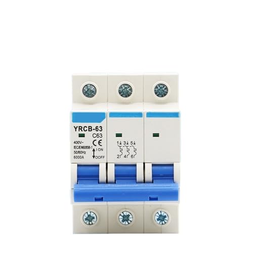 Disjoncteur triphasé 400V AC YRCB-63 protecteur de circuit 16A à 63A