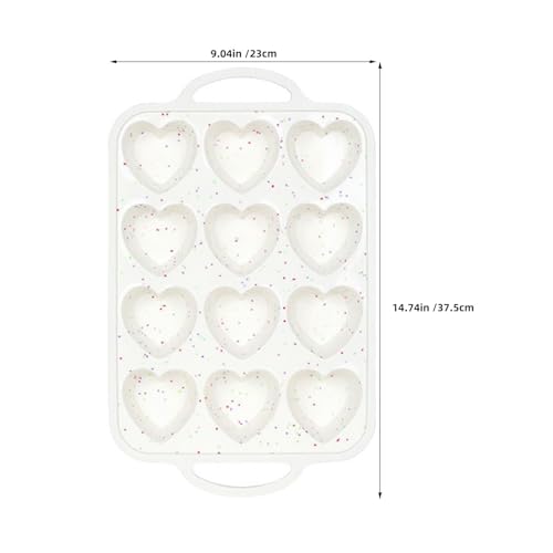 Molde de corazón antiadherente para desmoldar mini pasteles sin romperlos 8
