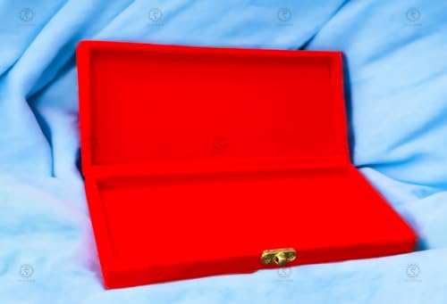 Image of SHAKTISM Wooden Decorative and Attractive Cash Box, Shagun, Jewellery, Money Envelop Wedding, Gift, Bangel Box (Peacock Red, 20 x 8.5 x 3 cm, Rectangular, Antique Style, 1 Pack)