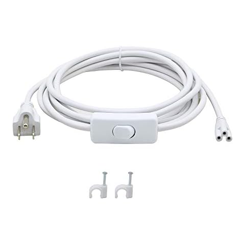 SinLoon 11FT US Plug Power Cords with On/Off Switch 3-Core LED Integrated Lights Connector Power Cable for LED T5 T8 Light Tube Integrated LED Light Fixture Extension Cable (3.4m US SW) Cover