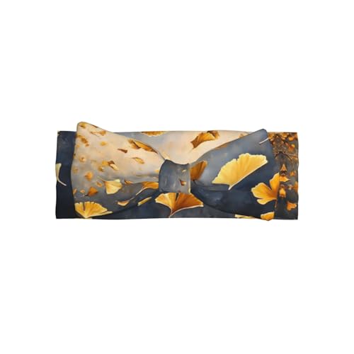 Golden Ginkgo Leaf Dance Baby bow headband (0-6 months) - Universal for newborns to toddlers, a must-have for cute decoration
