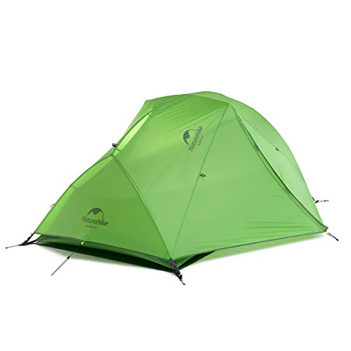 Naturehike Star-River Namiot 2-Osobowy Dwuwarstwowy Ultralekki Namiot z Plecakiem Wodoodporny namiot Turystyczny (20D Zielony)
