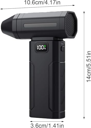 Image of High-Speed Mini Jet Blower Fan, Rechargeable Turbo Air Duster with LED Power Display, Compact Strong Airflow Cleaner