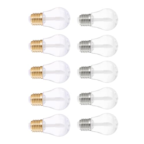 WOONEKY Tubos de Brillo Labial Vacíos Forma de Bulbo Mini Frascos ABS Reutilizables Color Plata y Dorado Set de 10 Piezas para Bálsamo Labial y Brillo Portátiles para Viajes y Uso