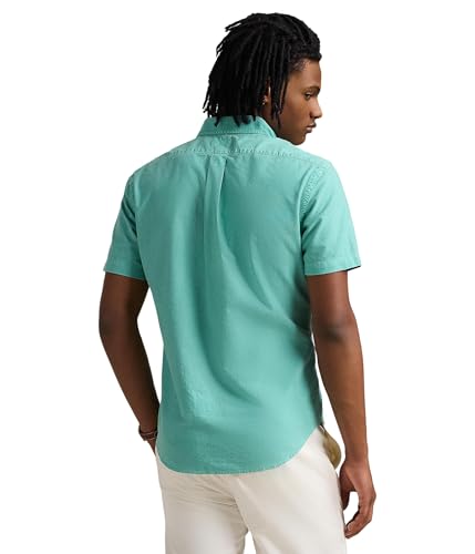 Image of POLO RALPH LAUREN Men's Classic Fit Garment-Dyed Oxford Shirt Deep Seafoam Small