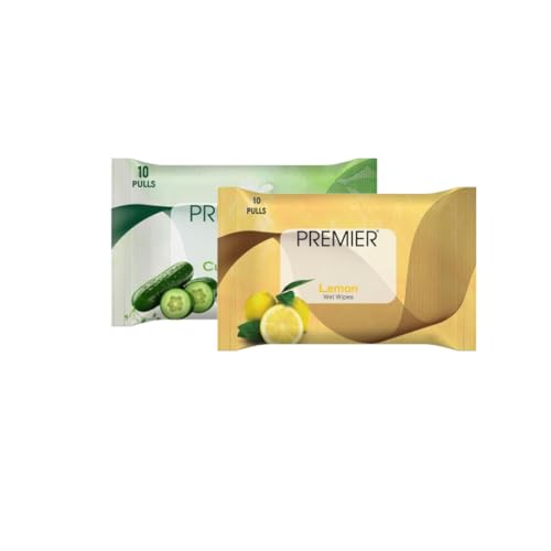 Image of Premier Hydrating Face Wipes (20 Sheets) | 10 Pulls per Pack, Set of 2 Assorted Wet Wipes | Gentle, Hypoallergenic, and Moisturizing for Skin | Perfect for Travel, Daily Use, and Quick Clean-ups