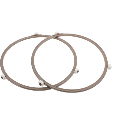 Alipis 2 piezas Soporte Giratorio para Microondas Anillo Redondo Resistente al Calor Base para Bandeja de Horno Accesorio Plástico Duradero Compatible con Hornos Estándar