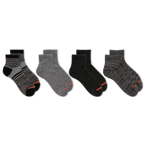 Image of Merrell Unisex Adult Men's and Women's Cushioned Midweight Ankle Socks - 4, 8, 12 Pairs - Moisture Wicking